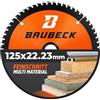 BAUBECK Multi Materiale Lama per smerigliatrice angolare 125 - Lama per sega circolare 125 per legno, alluminio e molto altro - Disco 125 smerigliatrice compatibile con smerigliatrici angolari 125mm
