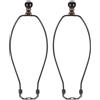 PATIKIL Kit Arpa Lampada 11.5 Pollici Con Finial 2 Set Supporto Paralume Staccabile Accessori Illuminazione Fai Da Te Per Lampade Da Tavolo Lampade Da Terra Nero