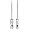 QUARKZMAN 2pz T8 Bit Torx di Sicurezza 1/4 Gambo Esagonale 3 Lungo Acciaio S2 Magnetica Antimanomissione Star Bits Cacciavite Testa Torx con Foro per Rimuovere Viti Fissaggio
