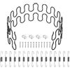 QUARKZMAN 2 Pezzi Kit Di Sostituzione Molle Per Rivestimento 23.6, Kit Riparazione Cuscini Cedevoli In Acciaio Al Carbonio Con Molle Ad Arco, Ganci Bilanciati, Clip A S E Viti, Nero