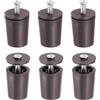 QUARKZMAN 6Pz Fermi Per Tapparelle, Fermi Per Tapparelle In Plastica 28mm Con Rondelle e Viti Per Tapparelle e Lamelle, Marrone