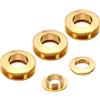 PATIKIL 12mm(1/2 Pollici) Massiccio Ottone Foro Occhiello 4pz Arco Superficie Autosostegno Anelli di tenuta con Rondella per Pelle Artigianato Ottone Tono