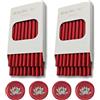 Ioggtser Sigillo di cera Stick,Ioggtser 40 PCS Mini Pistola Colla Sigillo Cera Stick per timbro a ceralacca,Bastoncini di cera sigillanti per inviti di nozze, biglietti, buste (Flame Red)