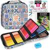 KALOUR PDAS Set di 126 matite colorate, 120 matite colorate per adulti, principianti e bambini, nucleo morbido di alta qualità, borsa con cerniera, libro da colorare