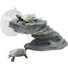 Buachois Piattaforma per Basking Tartaruga con Ventosa, Rampa per Arrampicata in Resina per Baby Tartaruga Roccia per Acquario, Terrazza a Riposo Pietra Rettile Dock Ornamento per Terrapin