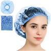 Admygo Cuffia da doccia usa e getta, 100 pezzi, cuffie da doccia usa e getta, impermeabili, essenziali per casa, hotel, viaggi, colore blu