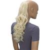 CAISHA 50cm Coda Di Cavallo Elena Con 2 Nastri Posticci Per Capelli Capelli Finti Riccioli Biondo Platino HC29-1