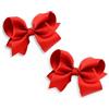 Canvas Trend 2 fermagli per capelli rossi per capelli, da donna, graziosi fiocchi rossi con clip per ragazze, accessori per capelli per asilo, unisex, per Natale, San Valentino, Pasqua, fiocchi decorativi