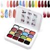 U-Shinein Smalto Gel Gradiente, 16 Colori Ombre per Unghie Aura, per Manicure Francese Fai Da Te, Palette A5