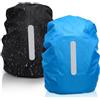 XIANGLONGY 2 Pezzi Coprizaino Impermeabile Riflettente, Copri Zaino per Pioggia da Esterno, Parapioggia Zaino da Ciclismo, Resistente All'usura e Durevole, Adatto a Vari Sport All'aria Aperta(Nero e Blu)