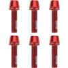 AS Axis Spindleon 6 viti M5 x 18 mm per manubrio della bicicletta, in acciaio inox placcato in titanio, per mountain bike, bici da strada, biciclette pieghevoli (rosso)