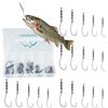 PineStream 20 ami da pesca rotanti per la pesca alla trota, gancio per trota, gancio per rotore, per la pesca in mare e in acqua dolce