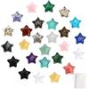 Foonary 28 Pietra Preziosa Stellare, Pietre Naturali Curative in Cristallo, Cristalli Curativi Colorati, Pietre Portafortuna a Forma di Stella, per l'equilibrio energetico, Meditazione, Decorazioni Fai da Te
