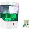 MedPlus Distributore di Sapone Automatico a Muro Dosatore Sapone Gel igienizzante Mano Automatico Touchless sensore a infrarossi Impermeabile per Bagno Kitchen e Dispenser Hotel Bianco 700ml