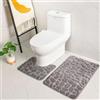 ele ELEOPTION Tappetino Antiscivolo, Morbido Tappetino da Bagno Traspirante, Comodo Tappetino da Bagno in Memory Foam Che Assorbe l'acqua (Gray)