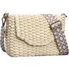 Toptime Borse a tracolla da donna, piccole borse estive di paglia con cinturino regolabile, borsa a tracolla da donna in tessuto boho, con chiusura lampo, realizzata a mano, per viaggi, feste
