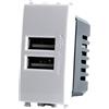 MAPAM doppia presa USB tipo A (5V-2A-265V) compatibile Vimar Plana - GEM-F621BI