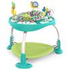 Bright Starts, Centro Attività e Tavolo 2in1 Bounce Bounce Playful Pond - 7 Giocattoli Interattivi, Suoni e Musica, Altezza Regolabile, Seduta Ruotabile a 360°, Verde, dai 6 Mesi +