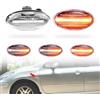 MKptopia Indicatore luminoso laterale a LED per parafango anteriore, indicatore di direzione, Compatibile con Peu-geot 307 206 207 407 107 1007 108 607 Citr-oen C1 C2 C3 C5 - Vetro bianco
