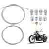 Doukesh 2M Cavo Frizione Per Moto,Cavi Freno,Kit Cavo Acceleratore con 9 Viti Di Fissaggio,Cavo Bowden,Cavi Frizione E Freno,Kit Universale di Riparazione Cavi per Moto,Bicicletta,Scooter