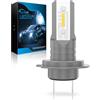 Sycreek Lampadina H7 LED 20000LM 6000K bianco, 1:1 Mini Design, Plug and Play LED H7 di ricambio per alogene, 1 lampadine H7