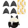Flaconi 4PCS Orecchie da Casco Moto,Decorazione Per Casco Da Moto,Orecchie Di Gatto per Motos,Adatto per Motociclette,Biciclette,Auto Elettriche,Scooter e Altri Caschi di Sicurezza e Protezione(Nero)