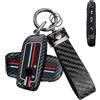ATFIGII Custodia Chiave Cover per chiave compatibile con BMW 2er 3er 5er 7er X1 U11 U06 G60 X4 X5 X6 M60i X7 i4 i7 iX ix1 XM 2023 2024 2025 Guscio per la chiave mit 5 Tasti D-Nero
