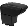 OYHCM Bracciolo centrale per Polo VW Polo 9N 3 2002-2009,USB e USB-C | Per VW Polo Bracciolo, 4 USB + 2 USB-C, Vano porta telefono, Portabicchieri posteriore, Doppio vano portaoggetti