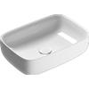 CERAMICA GLOBO - KOI lavabo 50x35 cm da appoggio [riflessi di luce] - TF050 : Riflessi di luce - verde mare (VM)