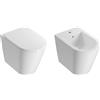 CERAMICA GLOBO - FORTY3 set filomuro 55x36 wc + coprivaso + bidet [bianco lucido] - FN001BI + FOR23BI + FN009BI