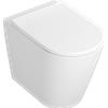 CERAMICA GLOBO - FORTY3 wc a terra filomuro 55x36 + coprivaso soft [bianco opaco] - FN001BO + FOR23BO