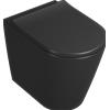 CERAMICA GLOBO - FORTY3 wc a terra filomuro 55x36 + coprivaso soft [nero opaco] - FN001AR + FOR23AR