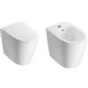 CERAMICA GLOBO - 4ALL set filomuro 55x37 wc + coprivaso + bidet [bianco lucido] - MDC01BI + MDR21BI + MDC09BI