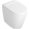 CERAMICA GLOBO - 4ALL wc a terra filomuro 55x37 + coprivaso soft [bianco opaco] - MDC01BO + MDR21BO