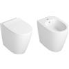 CERAMICA GLOBO - 4ALL set filomuro 55x37 wc + coprivaso + bidet [bianco opaco] - MDC01BO + MDR21BO + MDC09BO