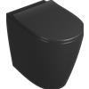 CERAMICA GLOBO - 4ALL wc a terra filomuro 55x37 + coprivaso soft [nero opaco] - MDC01AR + MDR21AR