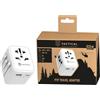 TACTICAL CARICABATTERIE 12W CON MULTI ADATTATORE VIAGGIO PTP - UK -USA -JAP- AUS- CNY PER SMARTPHONE
