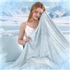 CHOSHOME Coperta Estiva Matrimoniale 130X150CM con Coperte Letto in Fibra di Raffreddamento Q-Max=0,42 Coperta Rinfrescante Coperte Divano Anti Statico 2 Lati Allevia Sudore Fiocco di neve