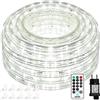 Nurkoo Tubo luminoso a LED, 10 m, 240 LED, IP65, impermeabile, con spina europea, per interni ed esterni, feste, matrimoni, tubo luminoso (bianco freddo)