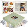 Vienrose Album Fotografico 30x30 cm con Spazi per Scritte, Scrapbook Album Personalizzabile Fai da Te per Matrimonio, Nascita, Famiglia, Battesimo, Compleanni, Ricordo, Regalo (100 Pagine, Verde Erba)
