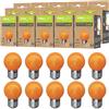 Maxled, Light is Led! Lampadine Colorate LED E27 1W Equivalente 10W 50lm G45 Lampadina a Incandescenza Lampadine Colorate a LED per Halloween Natale Party Bar Non Dimmerablie 10 Pezzi Arancia