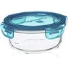 Bormioli Rocco Evolution Contenitore Frigoverre con Tappo, 14 x 14 x 7 cm, Trasparente