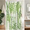 Uiiooazy Tenda Doccia Antimuffa, Tenda da Doccia 120x180cm Verde Salvia Bambù Spa Foglie Verdi Astratta Foresta Zen Tende da Bagno Tessuto Lavabile Impermeabile Tende per Vasca da Bagno con 8 Anelli