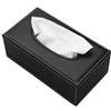 KINGFOM Porta fazzoletti in Pelle, 25 x 14 x 9.5CM,Nero