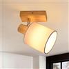 Glitzerlife Faretti da Soffitto Plafoniera Lampada da Soffitto 1 Luce Legno | Orientabili Faretto da Parete Moderna E14 Luci da Soffitto per Soggiorno Corridoio camera da letto, Lampadina Non Incluse