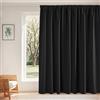 PONY DANCE Tenda Nera Oscurante Soggiorno Moderne Tende Termiche Isolante Divisione della Stanza con Fettuccia Metodi di Sospensione Multipli Curtain Camera da Letto 1 Pezzo L300 x A260 cm