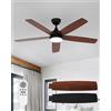 Tealight Ventilatore Soffitto con Luce e Telecomando, LED Lampada con Ventilatore da Soffitto con Dimmerabile, Base in Metallo, Motore DC Revers Rame Puro Grande Portata D'aria,Certificato CE-RoHS,Nero