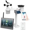 Bresser - Stazione meteo wireless con sensore da esterno; alimentazione a energia solare, con termoigrometrico, modello MeteoChamp HD WLAN, stazione meteinclusi manometro e pluviometro