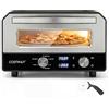 FANTASK Forno elettrico per pizza fino a 400 °C, 6 programmi, funzione di cottura per 2 minuti, pietra per pizza e sartoria, per interni