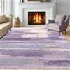 GthreeD Tappeto Soggiorno, Astratto Pittura Colorata, Viola 140 x 200 cm, Tappeti Lavabili - Astrazione e Moda Colori Abbinamento, Camera da letto, Sala da pranzo e Ufficio